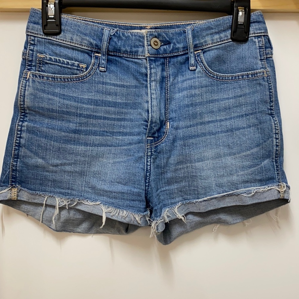 High waisted jean shorts